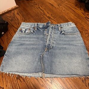 Re/Done Denim Skirt